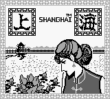 Shanghai title screen for GameBoy